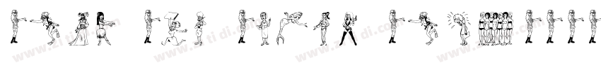 Felt Tip Woman Regu字体转换
